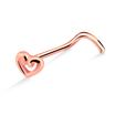 Hollow Heart Shaped Curved Nose Stud NSKB-1010